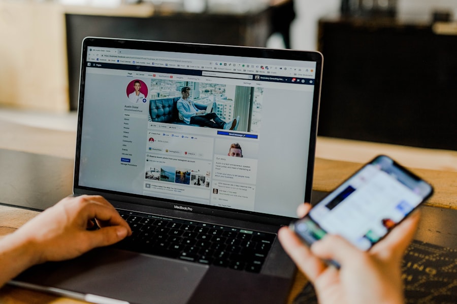 Digital marketing on laptop and phone