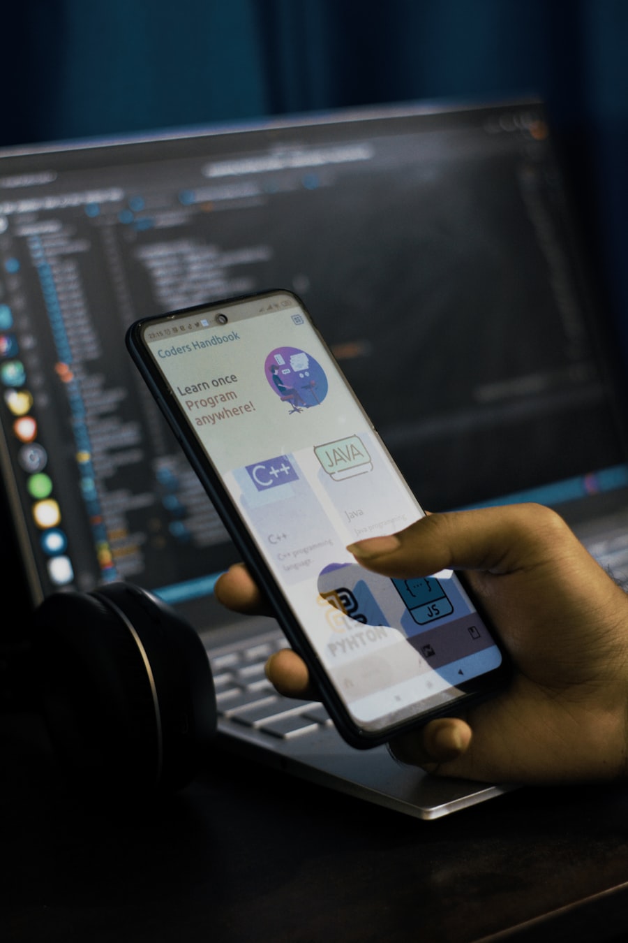 Mobile app development with phone and code